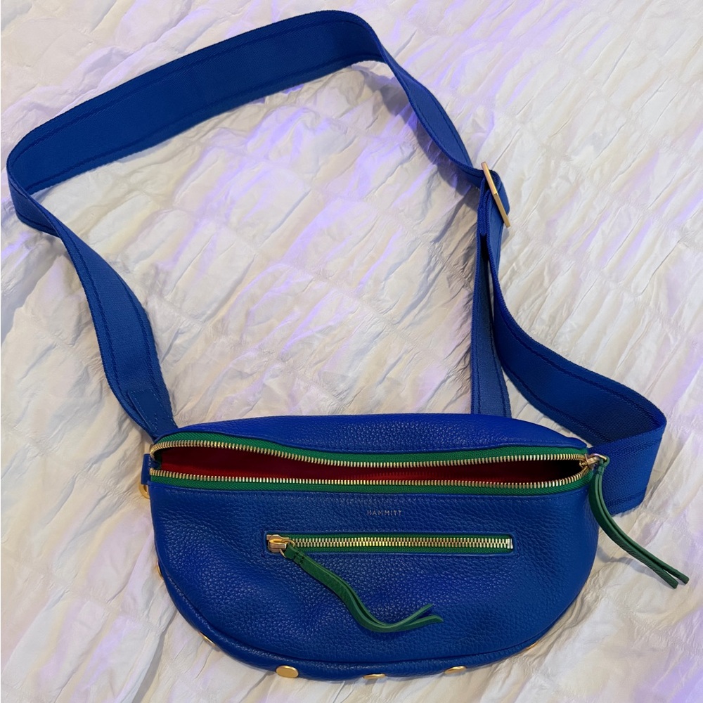 Hammitt Blue Leather Crossbody Bag
